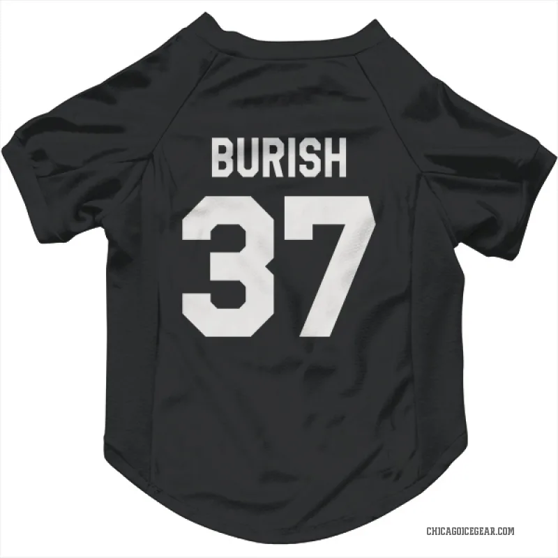 Adam Burish  Black White Chicago Blackhawks  Cat & Dog Pet Jersey