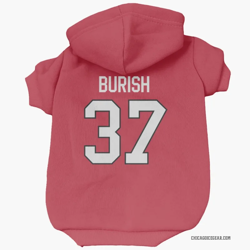 Adam Burish  Red Chicago Blackhawks  Cat & Dog Pet Hoodie