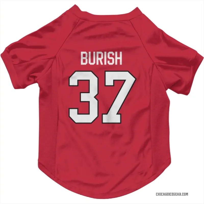 Adam Burish  Red Chicago Blackhawks  Cat & Dog Pet Jersey
