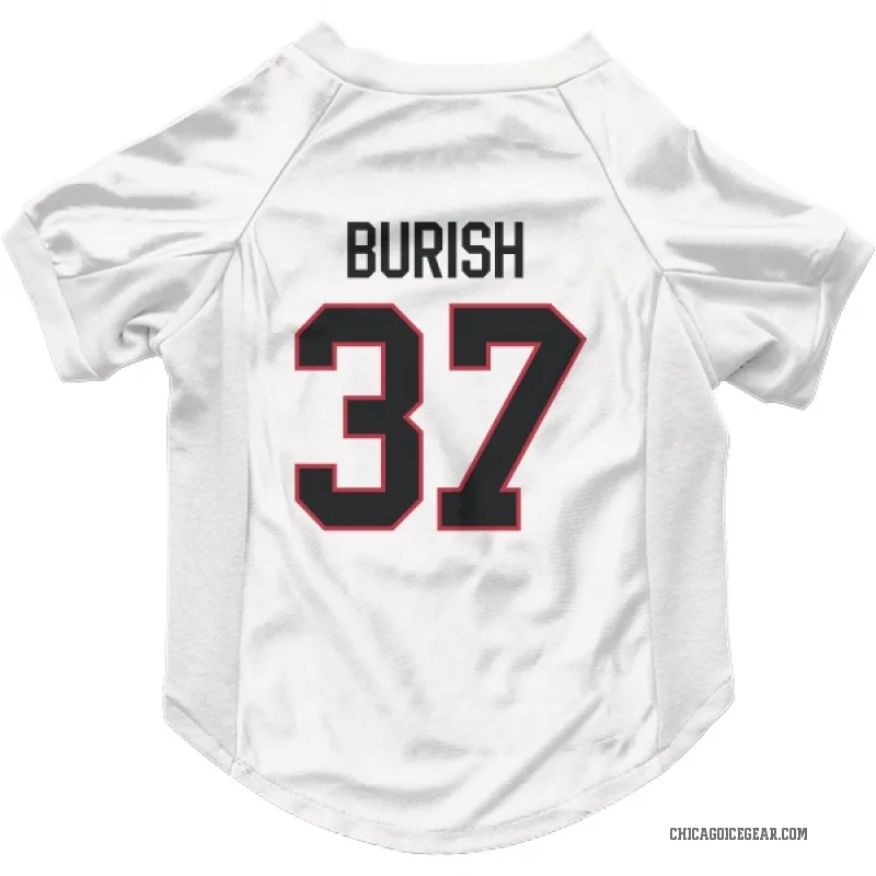 Adam Burish  White Chicago Blackhawks  Cat & Dog Pet Jersey
