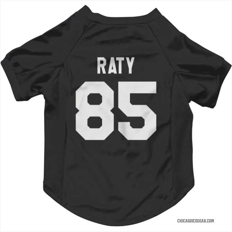 Aku Raty  Black White Chicago Blackhawks  Cat & Dog Pet Jersey