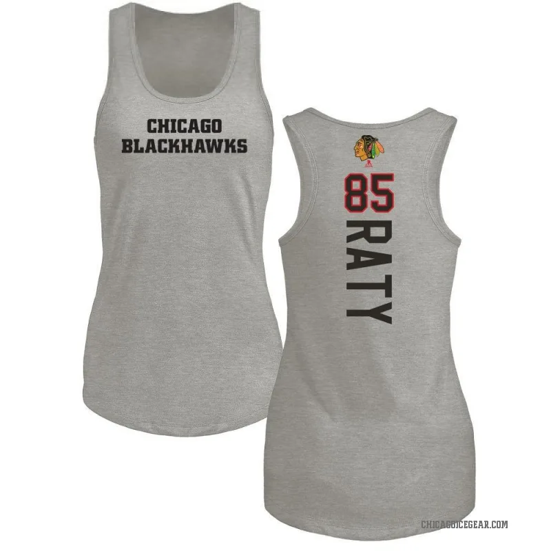 Aku Raty Women's Ash Chicago Blackhawks Backer Tank Top -