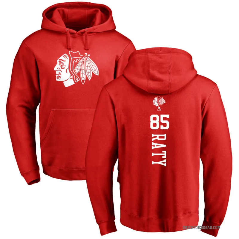 Aku Raty Youth Red Chicago Blackhawks Branded One Color Backer Pullover Hoodie