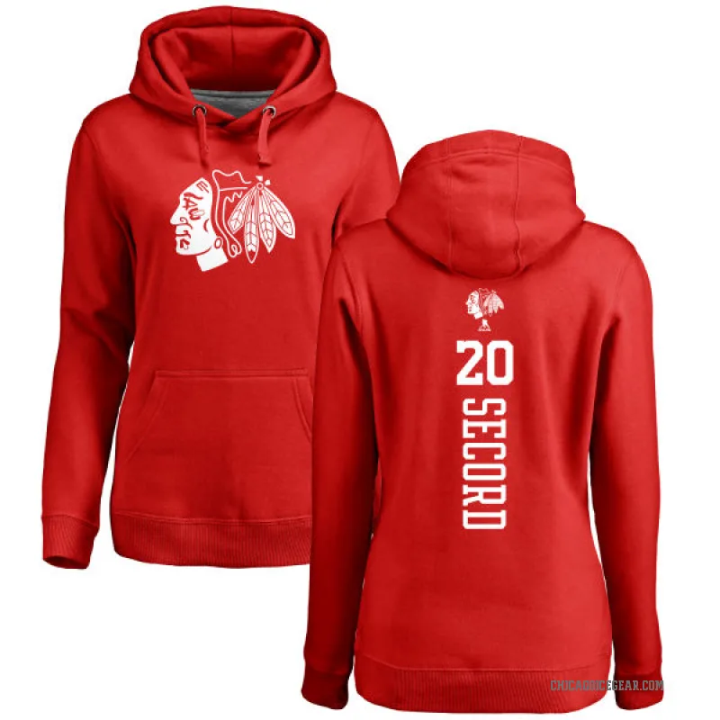 Al Secord Women's Red Chicago Blackhawks Branded One Color Backer Pullover Hoodie