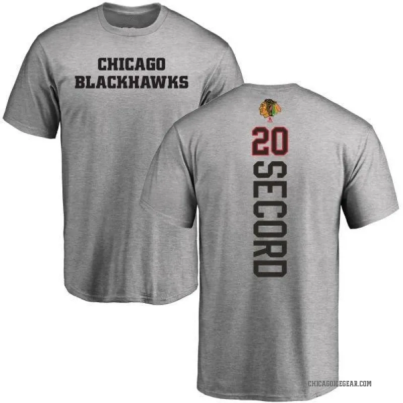 Al Secord Youth Ash Chicago Blackhawks Backer T-Shirt -