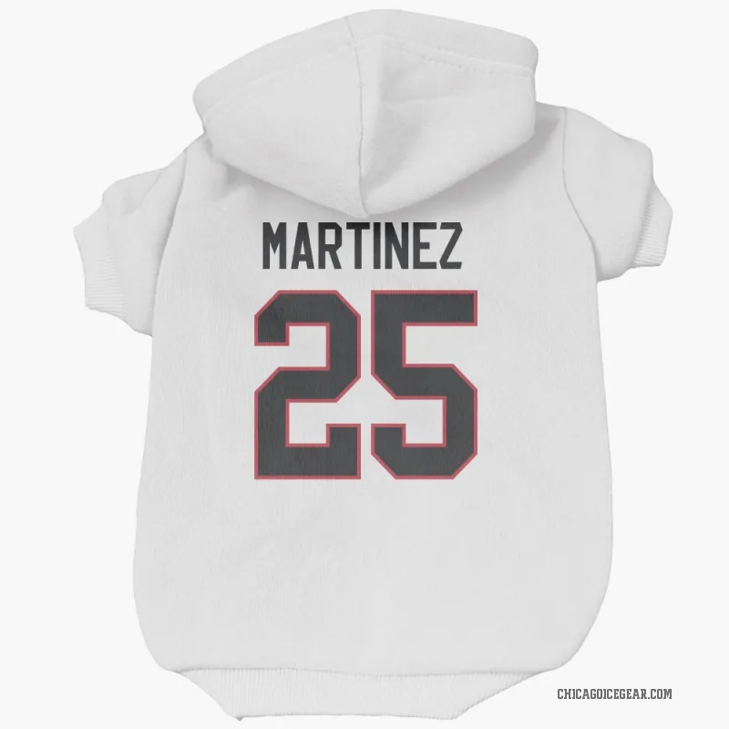 Alec Martinez  White Chicago Blackhawks  Cat & Dog Pet Hoodie
