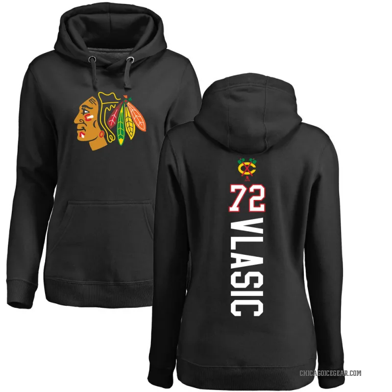 Alex Vlasic Women's Black Chicago Blackhawks Branded Backer Pullover Hoodie