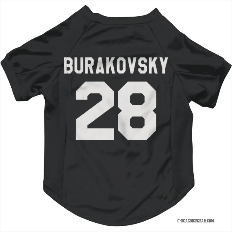 Andre Burakovsky  Black White Chicago Blackhawks  Cat & Dog Pet Jersey