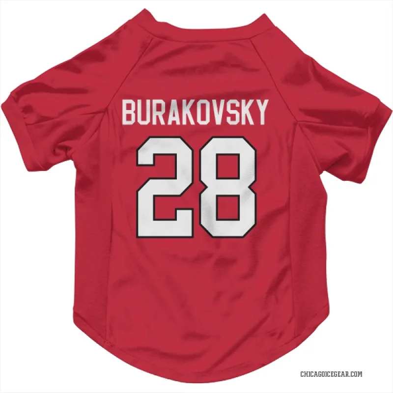 Andre Burakovsky  Red Chicago Blackhawks  Cat & Dog Pet Jersey