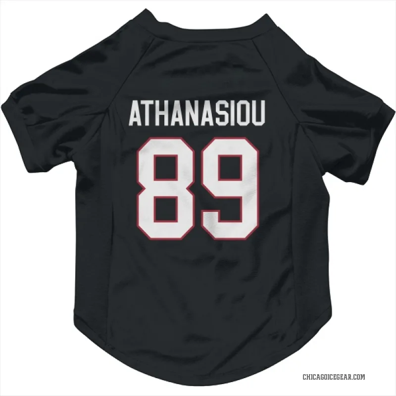 Andreas Athanasiou  Black Chicago Blackhawks  Cat & Dog Pet Jersey