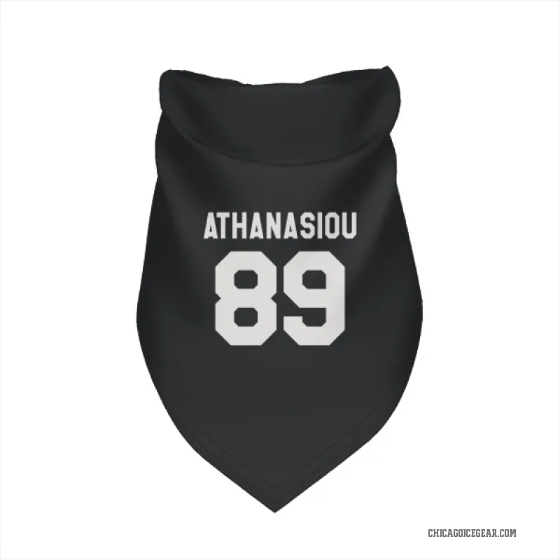 Andreas Athanasiou  Black White Chicago Blackhawks  Cat & Dog Pet Bandana