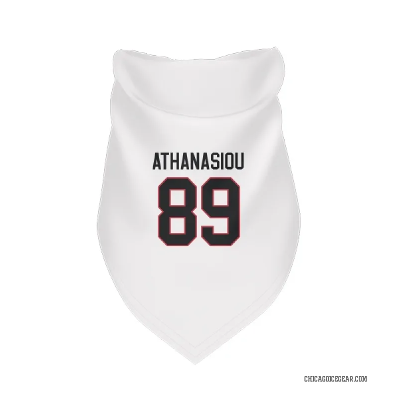 Andreas Athanasiou  White Chicago Blackhawks  Cat & Dog Pet Bandana