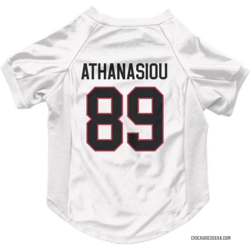Andreas Athanasiou  White Chicago Blackhawks  Cat & Dog Pet Jersey
