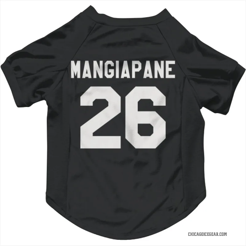Andrew Mangiapane  Black White Chicago Blackhawks  Cat & Dog Pet Jersey