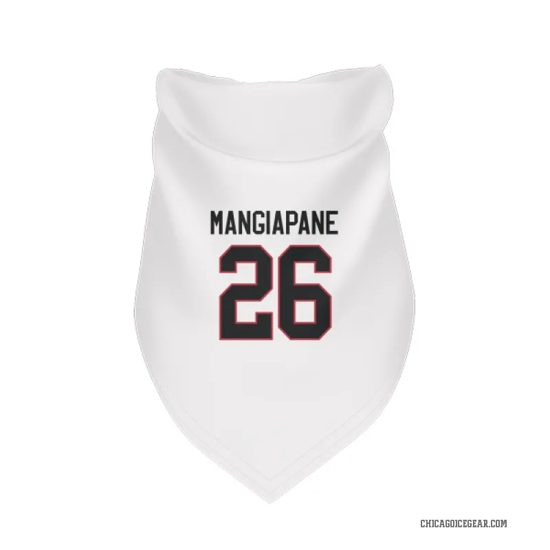 Andrew Mangiapane  White Chicago Blackhawks  Cat & Dog Pet Bandana
