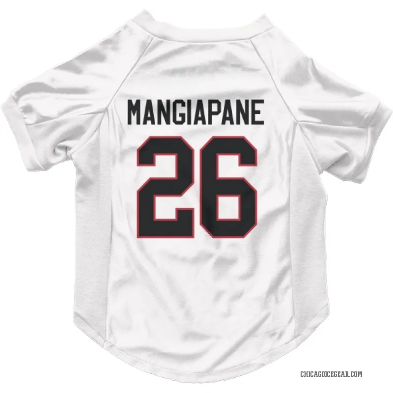 Andrew Mangiapane  White Chicago Blackhawks  Cat & Dog Pet Jersey