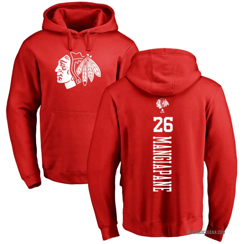 Andrew Mangiapane Youth Red Chicago Blackhawks Branded One Color Backer Pullover Hoodie