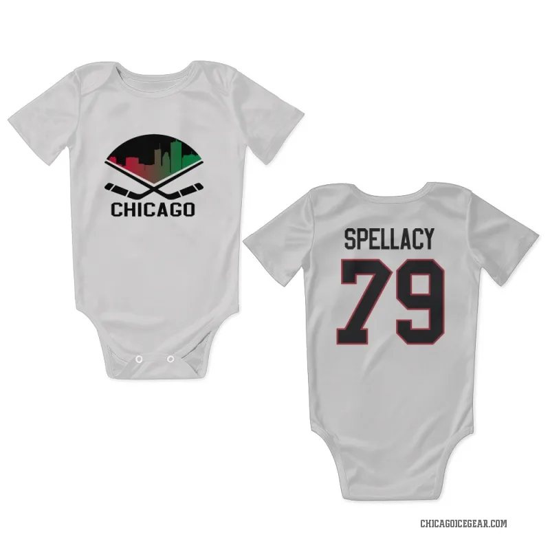 Anthony Spellacy  White Chicago Blackhawks  Newborn & Infant Bodysuit
