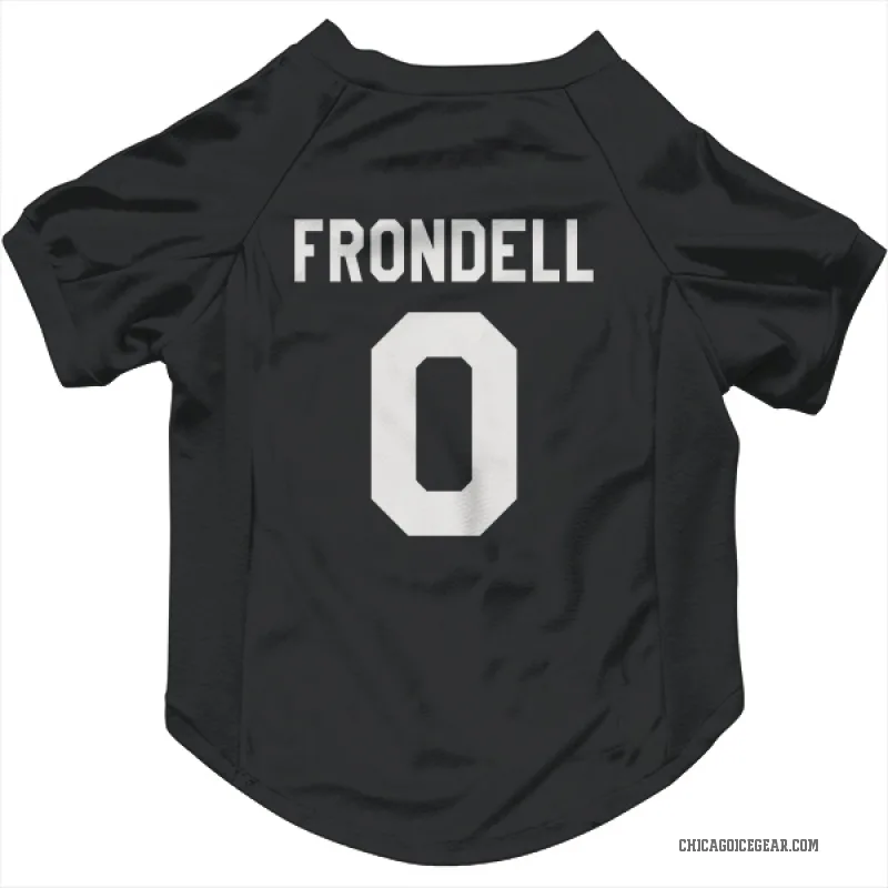 Anton Frondell  Black White Chicago Blackhawks  Cat & Dog Pet Jersey