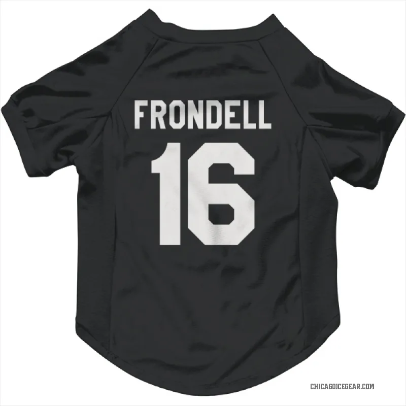 Anton Frondell  Black White Chicago Blackhawks  Cat & Dog Pet Jersey