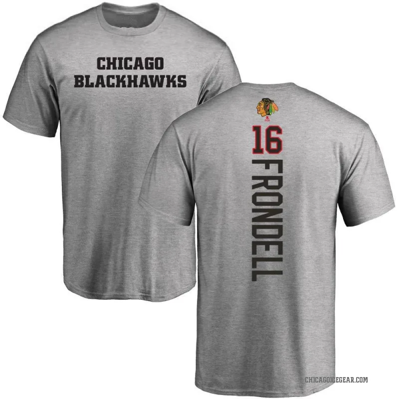Anton Frondell Men's Ash Chicago Blackhawks Backer T-Shirt -