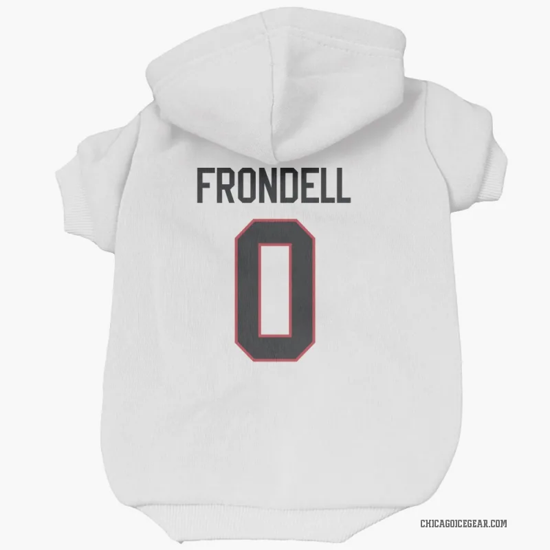 Anton Frondell  White Chicago Blackhawks  Cat & Dog Pet Hoodie