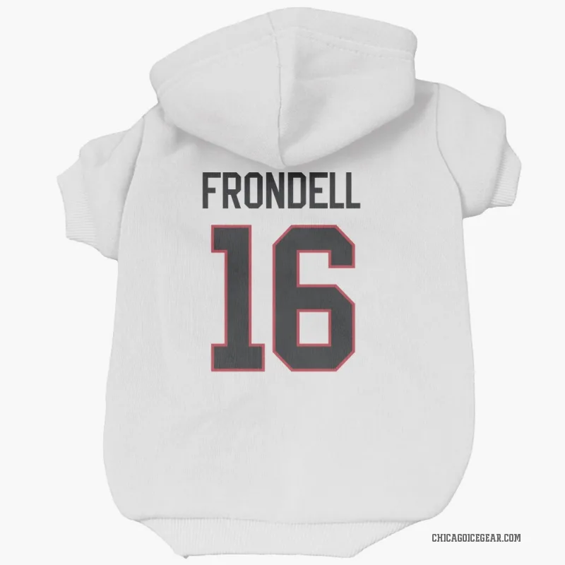 Anton Frondell  White Chicago Blackhawks  Cat & Dog Pet Hoodie