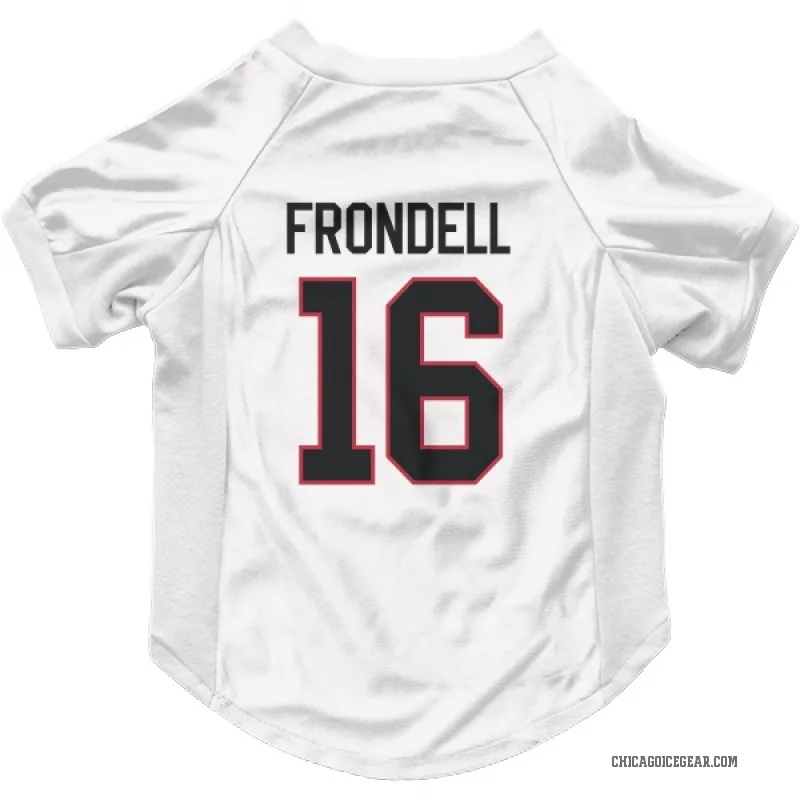 Anton Frondell  White Chicago Blackhawks  Cat & Dog Pet Jersey