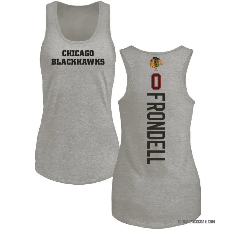 Anton Frondell Women's Ash Chicago Blackhawks Backer Tank Top -