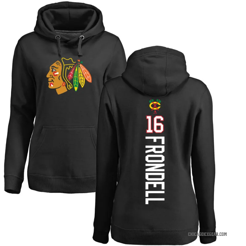 Anton Frondell Women's Black Chicago Blackhawks Branded Backer Pullover Hoodie