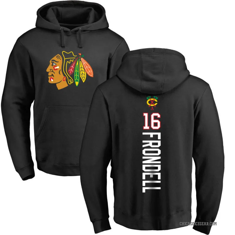 Anton Frondell Youth Black Chicago Blackhawks Branded Backer Pullover Hoodie