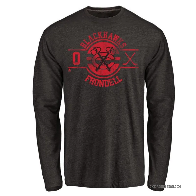 Anton Frondell Youth Black Chicago Blackhawks Insignia Long Sleeve T-Shirt -