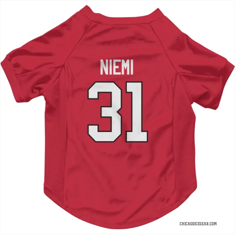 Antti Niemi  Red Chicago Blackhawks  Cat & Dog Pet Jersey