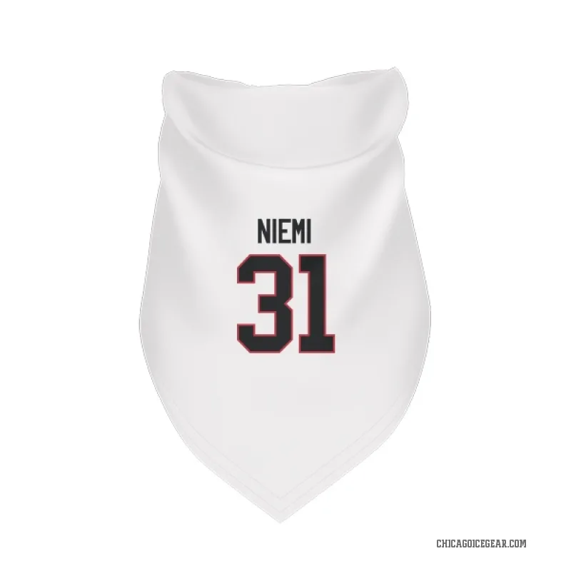 Antti Niemi  White Chicago Blackhawks  Cat & Dog Pet Bandana