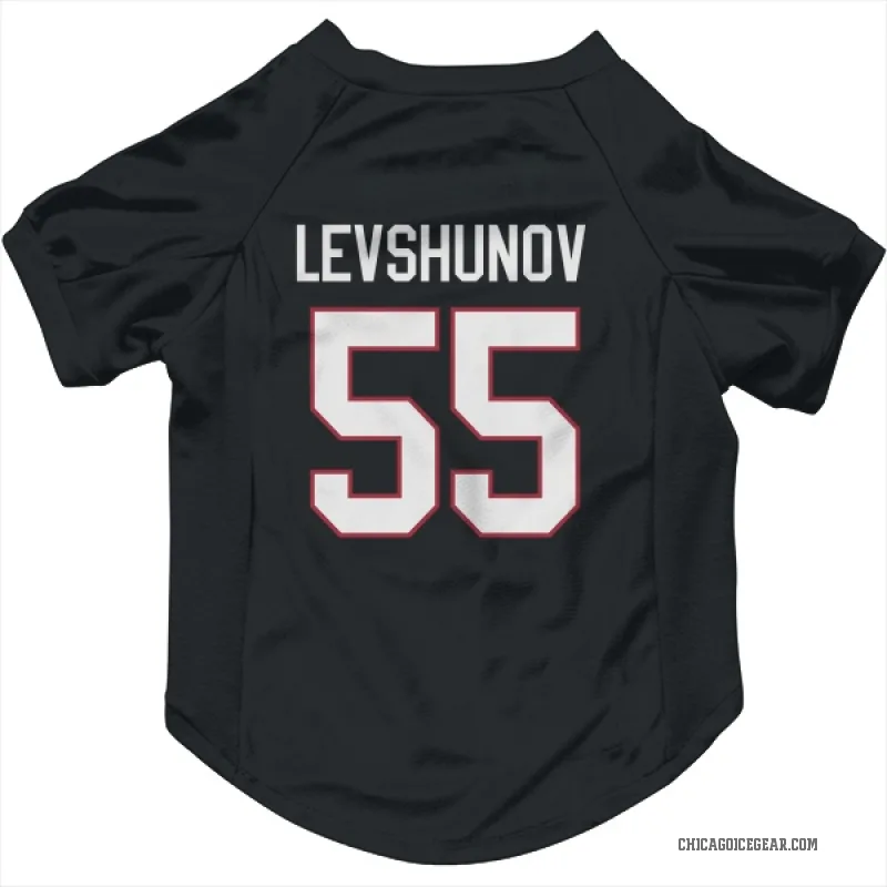 Artyom Levshunov  Black Chicago Blackhawks  Cat & Dog Pet Jersey
