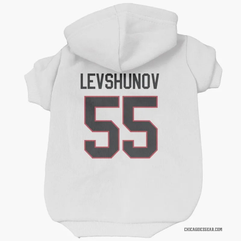 Artyom Levshunov  White Chicago Blackhawks  Cat & Dog Pet Hoodie