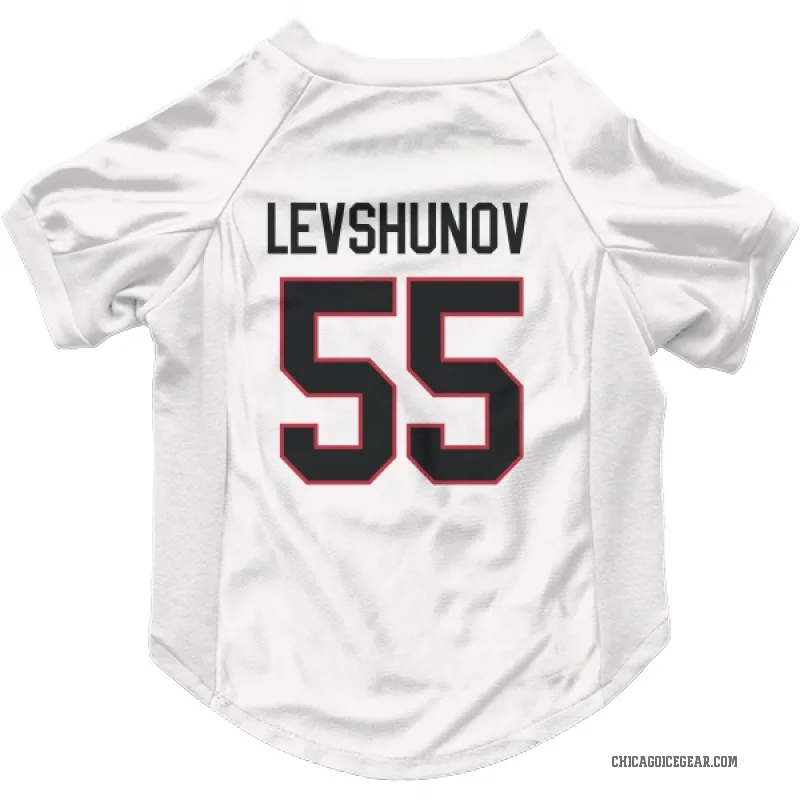Artyom Levshunov  White Chicago Blackhawks  Cat & Dog Pet Jersey