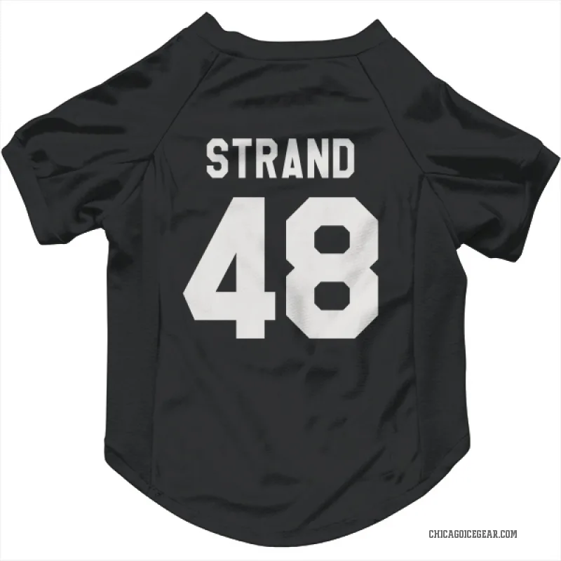 Austin Strand  Black White Chicago Blackhawks  Cat & Dog Pet Jersey