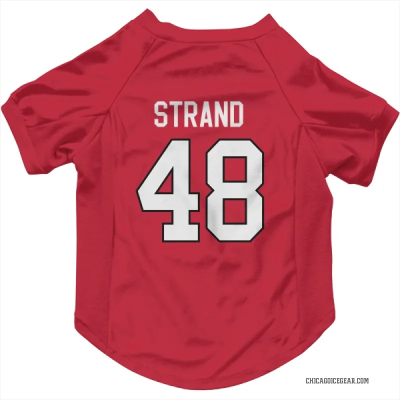 Austin Strand  Red Chicago Blackhawks  Cat & Dog Pet Jersey