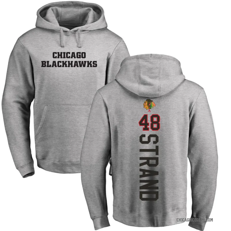 Austin Strand Youth Chicago Blackhawks Branded Ash Backer Pullover Hoodie