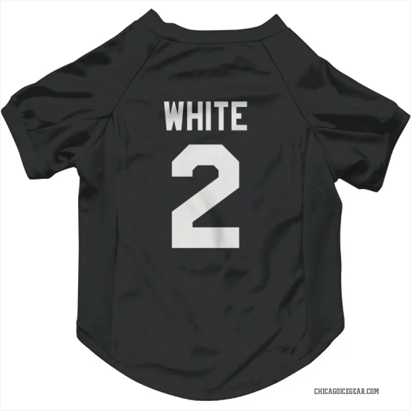 Bill White  Black White Chicago Blackhawks  Cat & Dog Pet Jersey