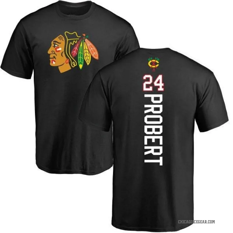 Bob Probert Youth Black Chicago Blackhawks Backer T-Shirt -