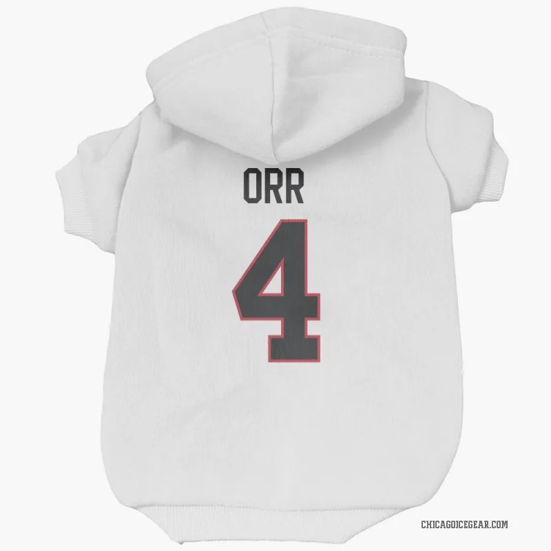Bobby Orr  White Chicago Blackhawks  Cat & Dog Pet Hoodie