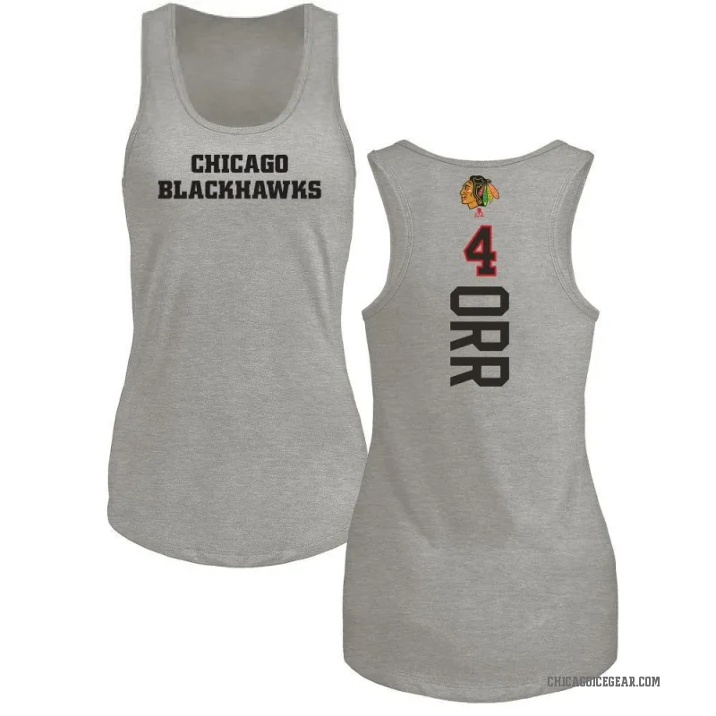 Bobby Orr Women's Ash Chicago Blackhawks Backer Tank Top -