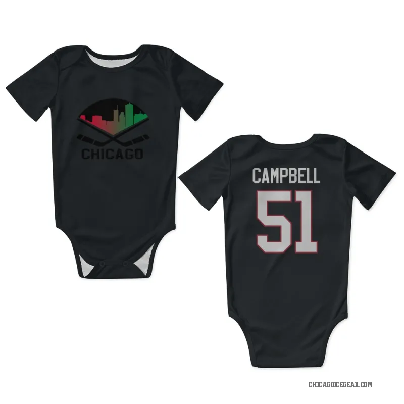 Brian Campbell  Black Chicago Blackhawks  Newborn & Infant Bodysuit