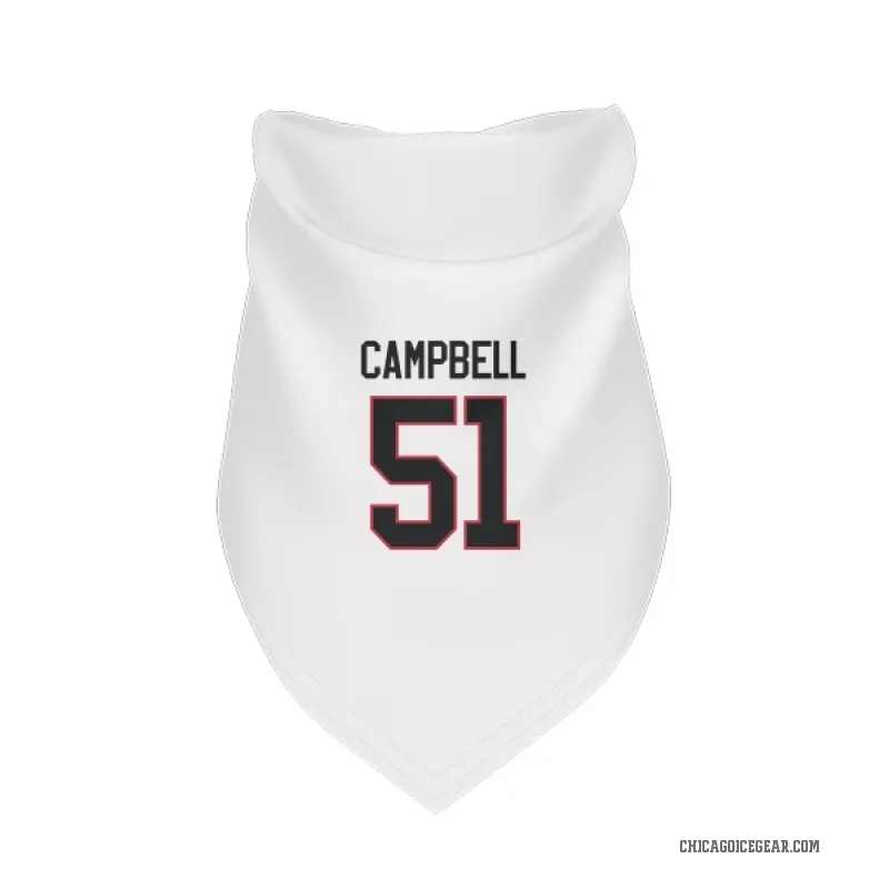 Brian Campbell  White Chicago Blackhawks  Cat & Dog Pet Bandana