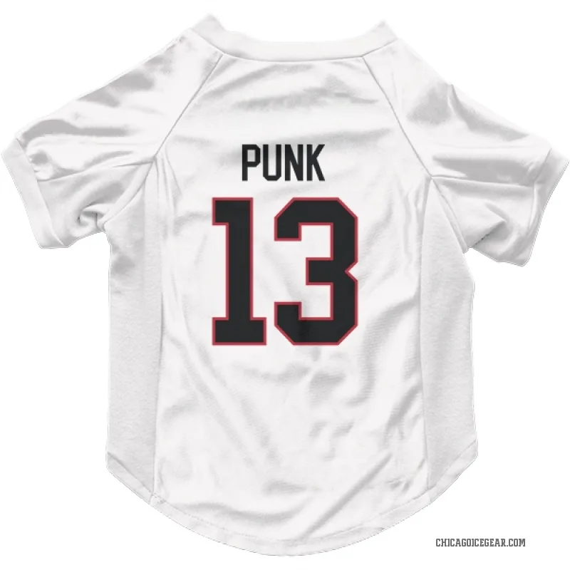 CM Punk  White Chicago Blackhawks  Cat & Dog Pet Jersey
