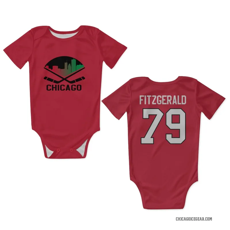 Cavan Fitzgerald  Red Chicago Blackhawks  Newborn & Infant Bodysuit