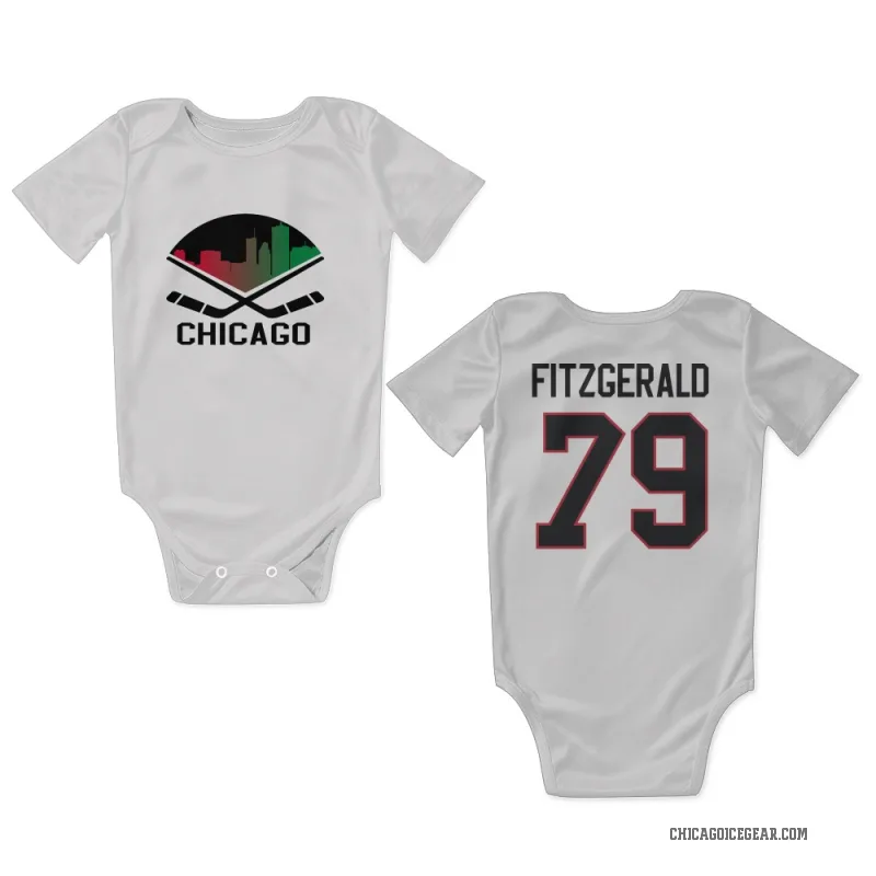 Cavan Fitzgerald  White Chicago Blackhawks  Newborn & Infant Bodysuit
