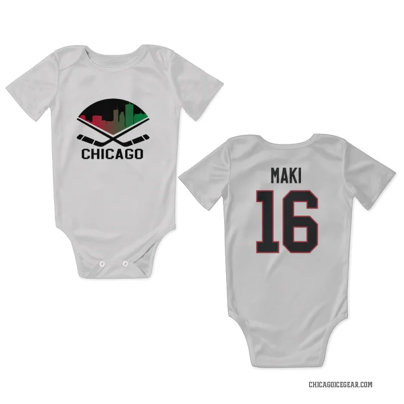 Chico Maki  White Chicago Blackhawks  Newborn & Infant Bodysuit